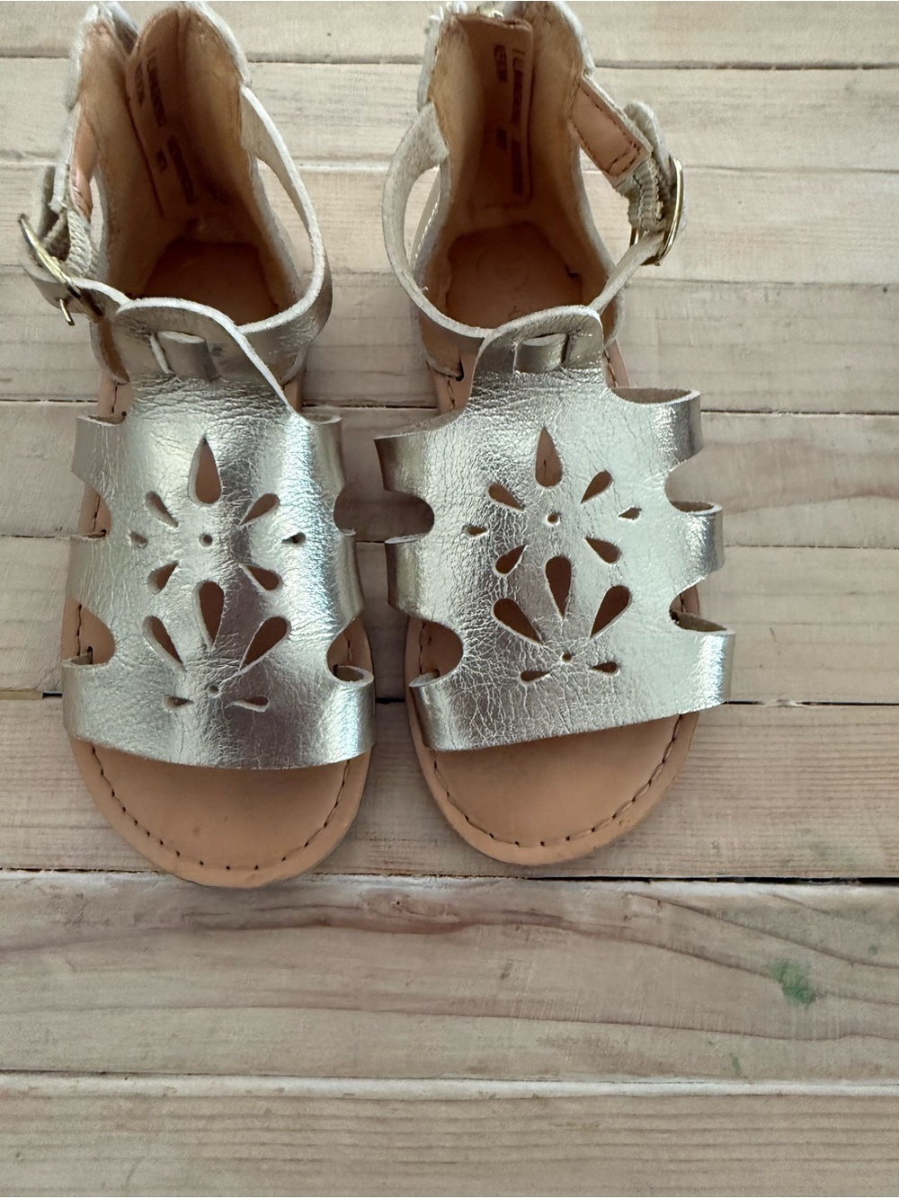 Cat & Jack Metallic Gold Gladiator Kids Sandals